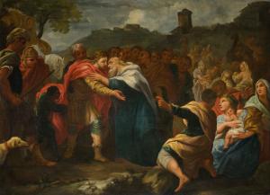 Pier Dandini (Florence, 1646 - 1712), attr.
Meeting between Joseph and his father Jacob